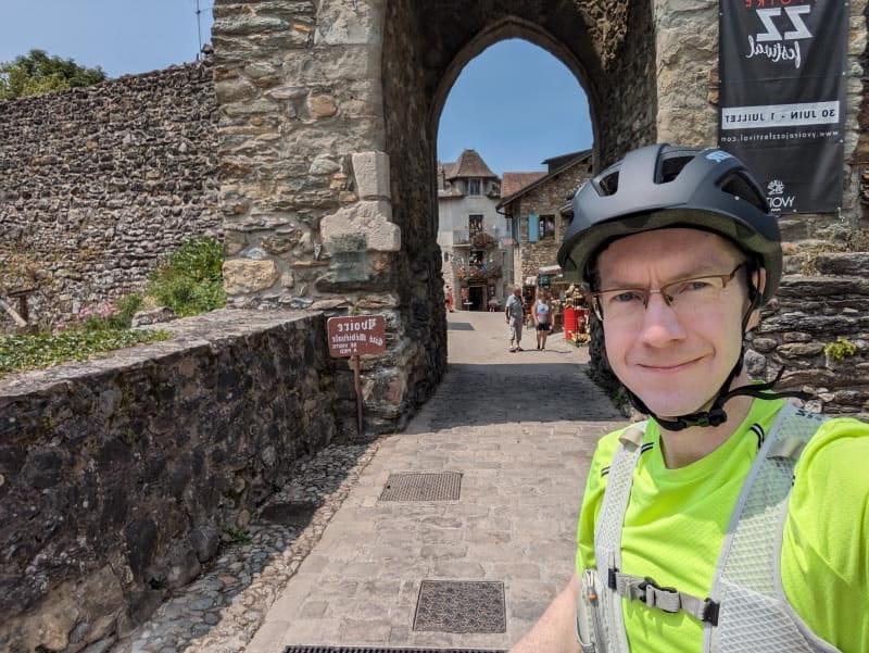 Dr. Philip Gable recently biked across France. (Photo courtesy of Philip Gable)